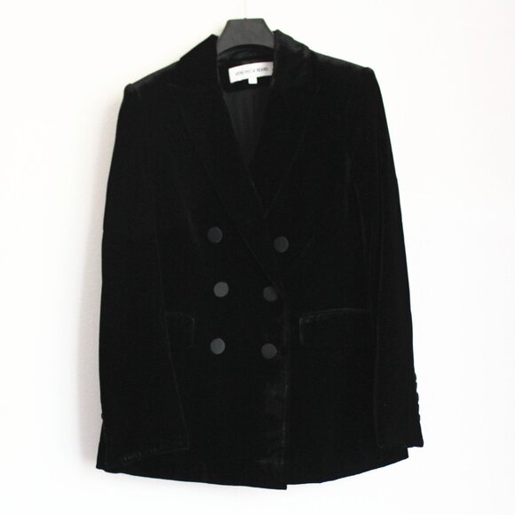 Veronica Beard Ellette Black Velvet Blazer - Picture 5 of 11